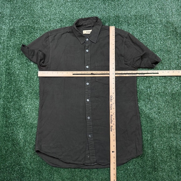 Buck Mason Button Up Shirt Men's Size S Green Short Sleeve Camp Outdoor - Picture 6 of 9